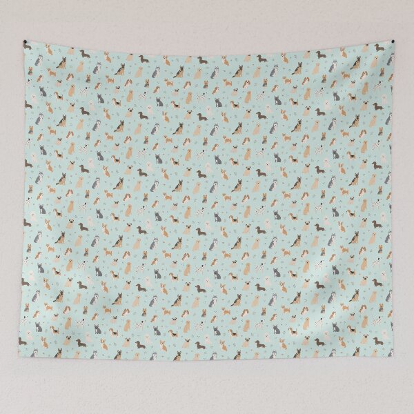Item preview, Minimalist Pastel Dog Pattern designed and sold by Sn1ver.