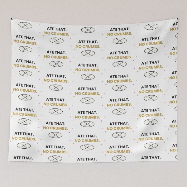 Item preview, Ate That No Crumbs Funny Sticker designed and sold by QuirkyCartel.
