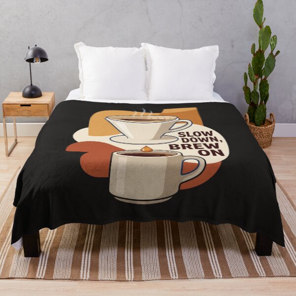 Item preview, Slow Down Brew On Coffee Pour Over Art designed and sold by SplashTastic.