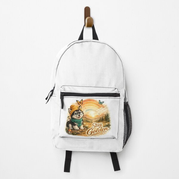 Item preview, Stay Golden Husky Sunset Sticker designed and sold by AuudiVasustudio.