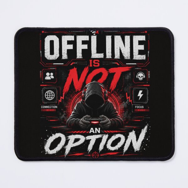 Item preview, Offline Is Not an Option Gamer T-Shirt – Gaming Quote Tee, Esports Hoodie Gamer Shirt, Online Gaming Graphic Tee designed and sold by Artimax-Studio.