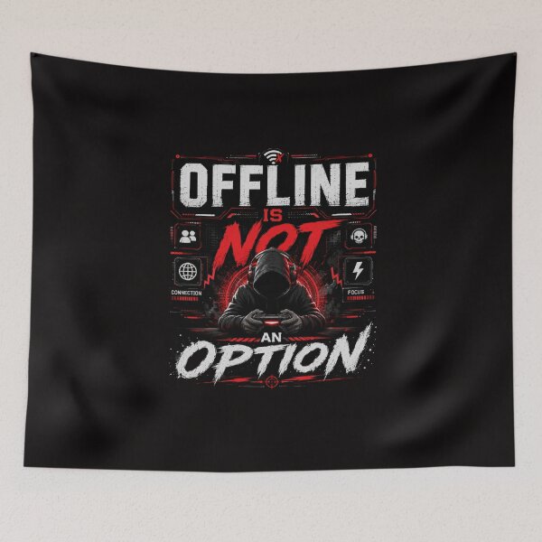 Item preview, Offline Is Not an Option Gamer T-Shirt – Gaming Quote Tee, Esports Hoodie Gamer Shirt, Online Gaming Graphic Tee designed and sold by Artimax-Studio.