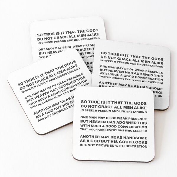 Item preview, The Gods Do Not Grace All Men Alike in Speech, Person, and Understanding — The Odyssey Quote (White Version) designed and sold by LiteraryRelics.