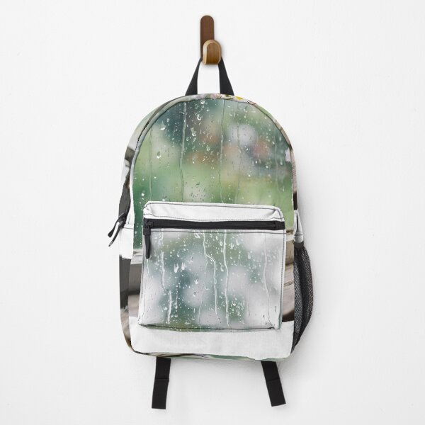 Item preview, Rainy Day Window with Naive Wildflowers – Cozy Cinematic Aesthetic Art designed and sold by hakikatm.