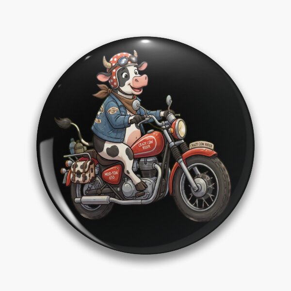 Item preview, Crazy Cow Rider on the Motorcycle designed and sold by myfavoritegifts.