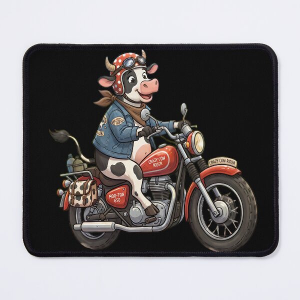 Item preview, Crazy Cow Rider on the Motorcycle designed and sold by myfavoritegifts.