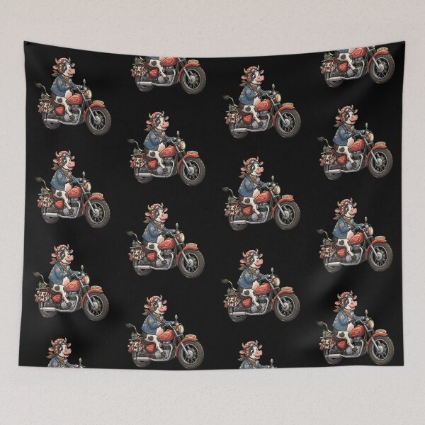 Item preview, Crazy Cow Rider on the Motorcycle designed and sold by myfavoritegifts.