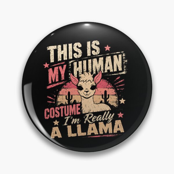 Item preview, This Is My Human Costume I'm Really A Llama Funny Humor Llama Lover designed and sold by SkeletonsDanger.