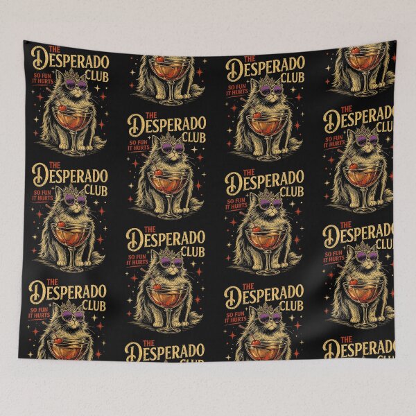 Item preview, The Desperado Club Funny Cat Cocktail Design designed and sold by PixlCrypt.