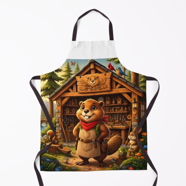 Item preview, Happy Beaver Adventures – Beaver Opens Woodland Workshop designed and sold by Clothes With Smiling Animals Walt Gral.
