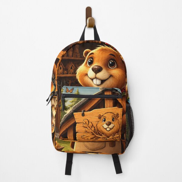 Item preview, Happy Beaver Adventures – Beaver Opens Woodland Workshop designed and sold by Clothes With Smiling Animals Walt Gral.