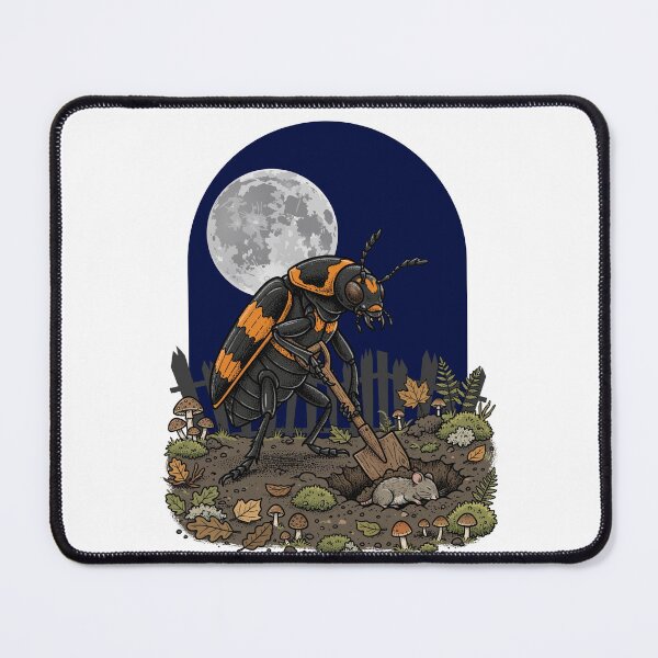 Item preview, Nature's Undertaker American Burying Beetle Moon Gothic Goblincore Beetle designed and sold by Neurospicy Trolls.