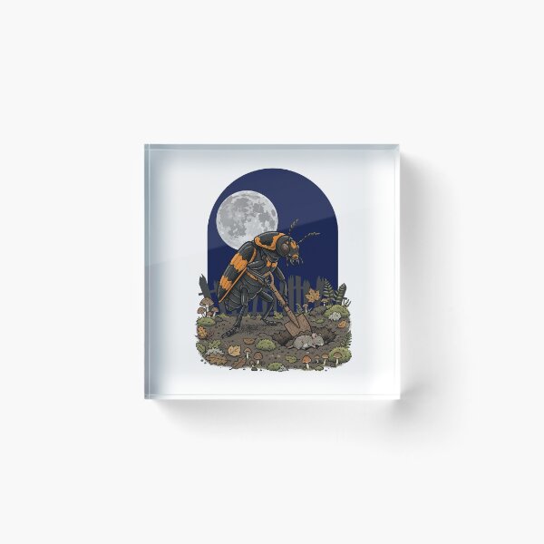 Item preview, Nature's Undertaker American Burying Beetle Moon Gothic Goblincore Beetle designed and sold by Neurospicy Trolls.