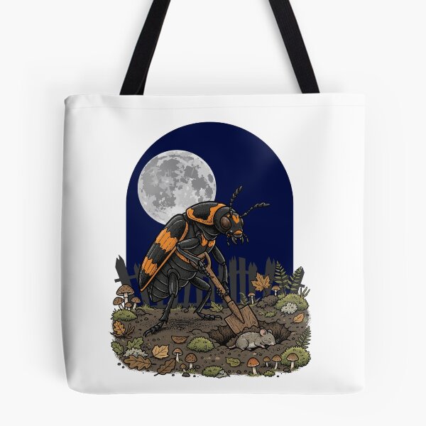 Item preview, Nature's Undertaker American Burying Beetle Moon Gothic Goblincore Beetle designed and sold by Neurospicy Trolls.