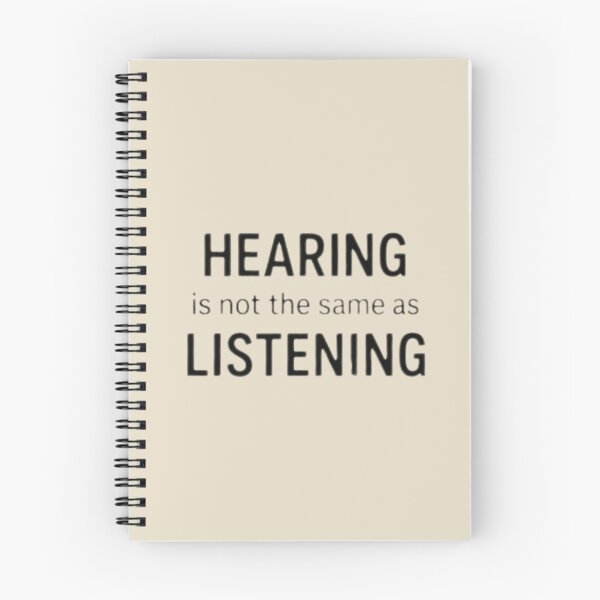 Item preview, Hearing Is Not the Same as Listening – Minimalist Typography Quote designed and sold by Lirendesigns.