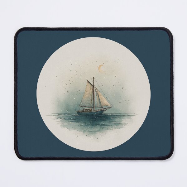 Item preview, The Long Way Home | Vintage Sailboat Watercolour Art Print | Coastal Nautical Wall Decor designed and sold by Bound for Wonder.