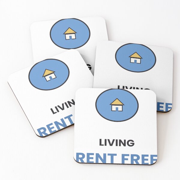 Item preview, Living Rent Free Funny Meme Sticker designed and sold by QuirkyCartel.
