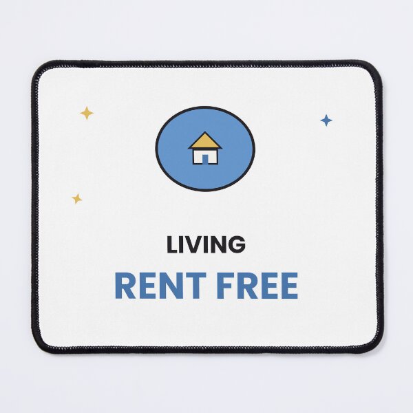 Item preview, Living Rent Free Funny Meme Sticker designed and sold by QuirkyCartel.