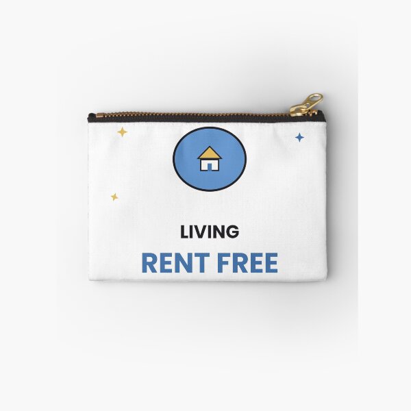 Item preview, Living Rent Free Funny Meme Sticker designed and sold by QuirkyCartel.
