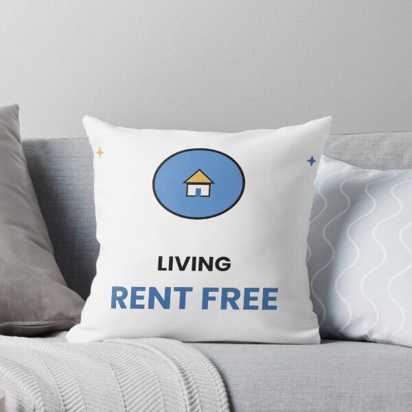 Item preview, Living Rent Free Funny Meme Sticker designed and sold by QuirkyCartel.