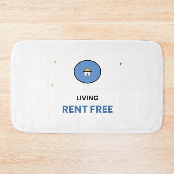 Item preview, Living Rent Free Funny Meme Sticker designed and sold by QuirkyCartel.