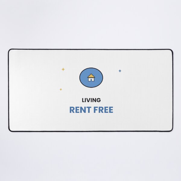 Item preview, Living Rent Free Funny Meme Sticker designed and sold by QuirkyCartel.