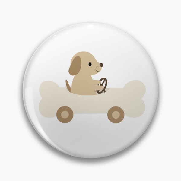 Item preview, Dog driving a bone car designed and sold by Design-by-Steph.