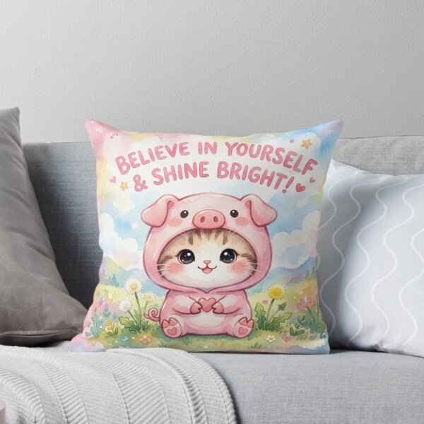 Item preview, Cute Kitten in Pig Costume Inspirational Quote designed and sold by cutiepeupies.
