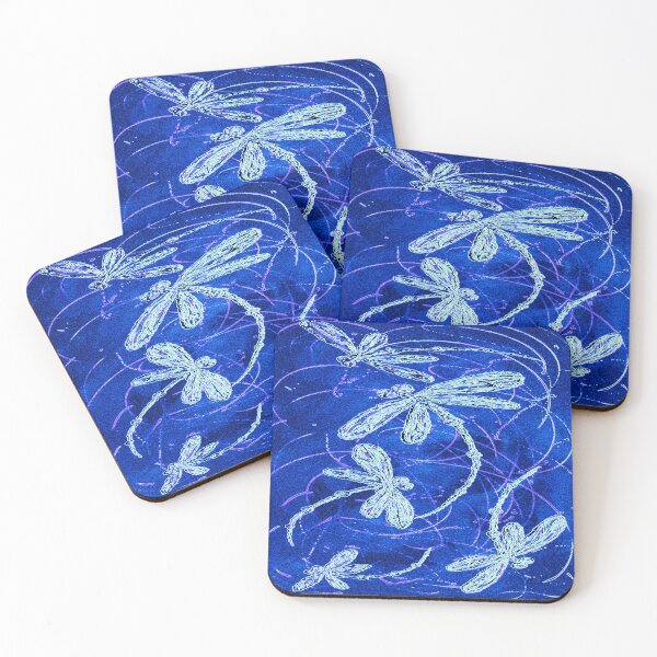 Item preview, Dragonfly Indigo Blue Flit designed and sold by lyndseyart.
