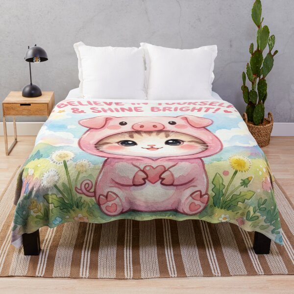 Item preview, Lindo gatito disfrazado de cerdo. Frase inspiradora. designed and sold by cutiepeupies.