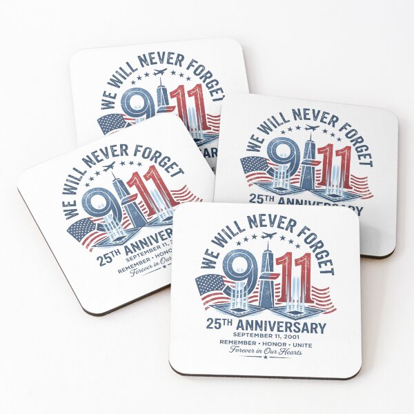 Item preview, We Will Never Forget 9-11 25th Anniversary September 11 2001 Memorial designed and sold by PixlCrypt.