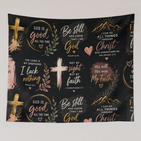 Item preview, Christian Faith Quotes Bundle | Bible Verse Typography | Faith Over Fear | Be Still and Know | Inspirational Scripture Design | Christian Stickers, T-Shirts & Gifts designed and sold by Leefs.