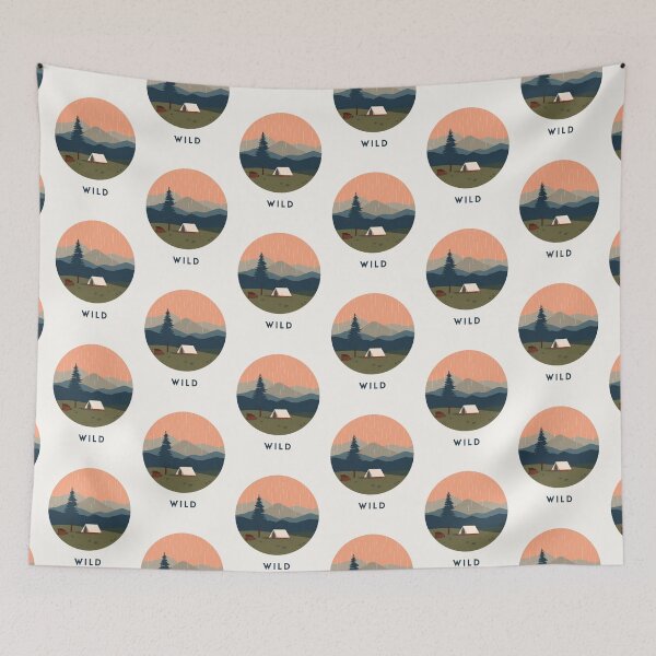 Item preview, Wild – Minimalist Camping Tent Circle Art designed and sold by NeededTees.