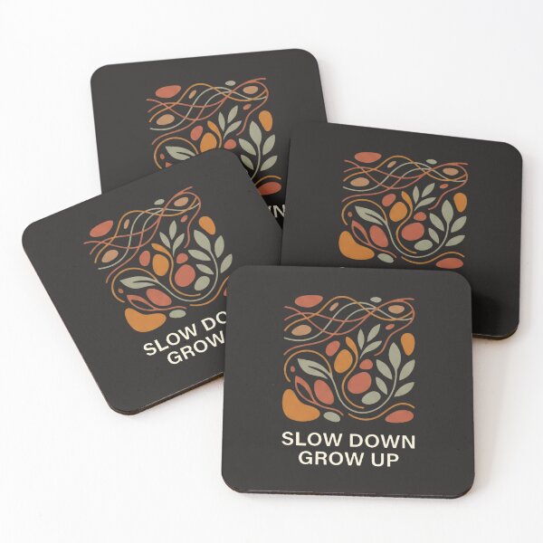 Item preview, Slow Down Grow Up Minimalist Botanical Art designed and sold by SplashTastic.