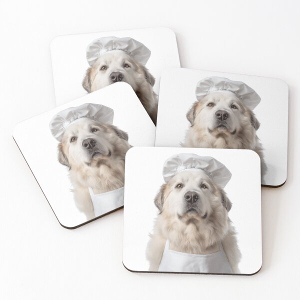 Item preview, Funny Great Pyrenees Dog Chef Realistic Animal Cooking Humor Art designed and sold by LazyOwlStore.