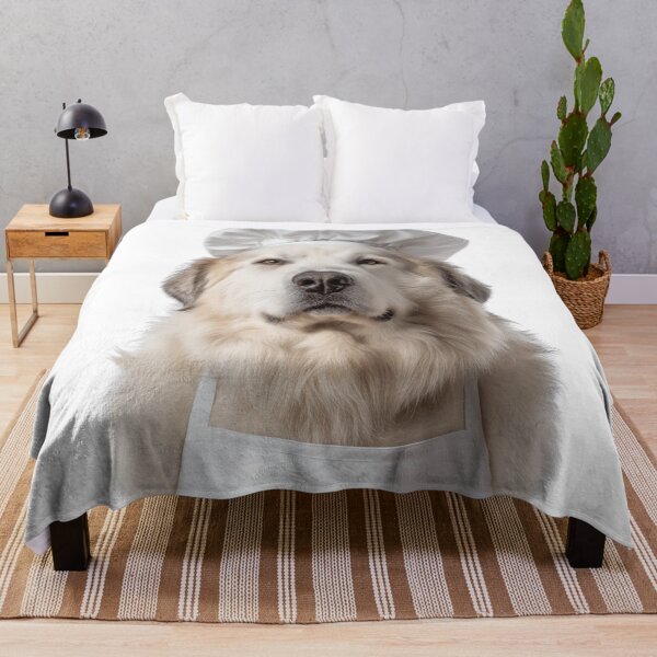 Item preview, Funny Great Pyrenees Dog Chef Realistic Animal Cooking Humor Art designed and sold by LazyOwlStore.