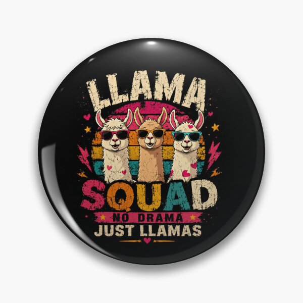 Item preview, Llama Squad No Drama Just Llamas Animal Lover Friendship Group designed and sold by SkeletonsDanger.