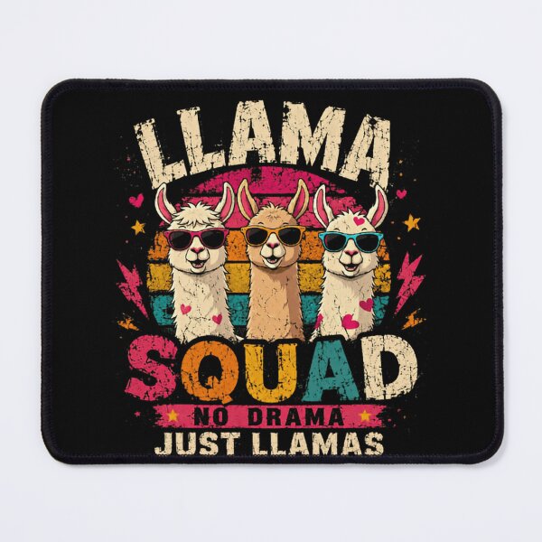 Item preview, Llama Squad No Drama Just Llamas Animal Lover Friendship Group designed and sold by SkeletonsDanger.