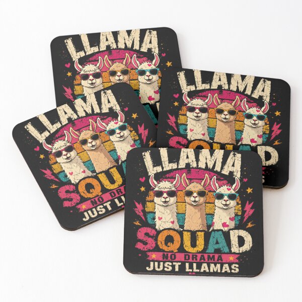 Item preview, Llama Squad No Drama Just Llamas Animal Lover Friendship Group designed and sold by SkeletonsDanger.
