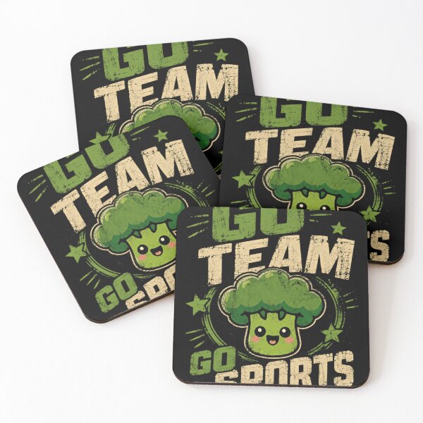 Item preview, Go Team Go Sports Broccoli Vegetable Healthy Eating Vegan Fan designed and sold by SkeletonsDanger.