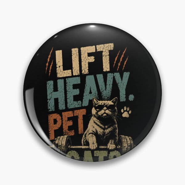 Item preview, Lift Heavy Pet Cats Weightlifting Cat Lover Gym Fitness Trainer designed and sold by SkeletonsDanger.