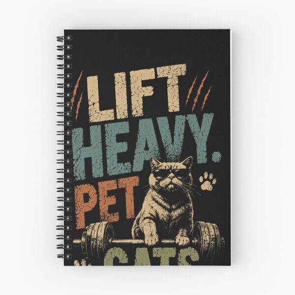Item preview, Lift Heavy Pet Cats Weightlifting Cat Lover Gym Fitness Trainer designed and sold by SkeletonsDanger.