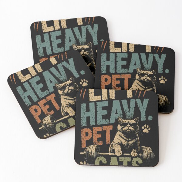Item preview, Lift Heavy Pet Cats Weightlifting Cat Lover Gym Fitness Trainer designed and sold by SkeletonsDanger.