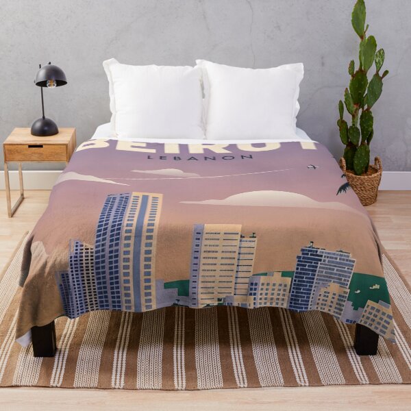 Item preview, Beirut Lebanon Vintage Travel Poster – Coastal City Skyline designed and sold by RueckerZack.
