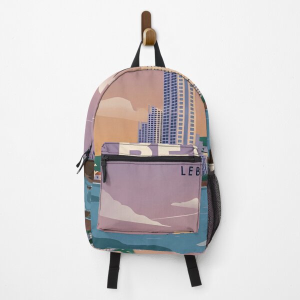 Item preview, Beirut Lebanon Vintage Travel Poster – Coastal City Skyline designed and sold by RueckerZack.