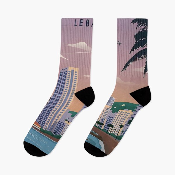 Item preview, Beirut Lebanon Vintage Travel Poster – Coastal City Skyline designed and sold by RueckerZack.