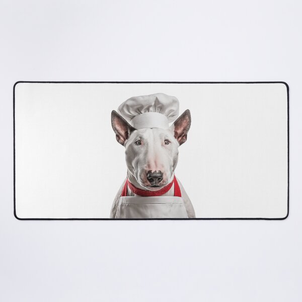 Item preview, Funny Bull Terrier Dog Chef Realistic Animal Cooking Humor Art designed and sold by LazyOwlStore.