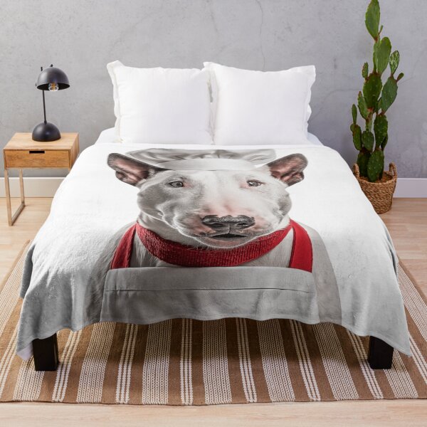 Item preview, Funny Bull Terrier Dog Chef Realistic Animal Cooking Humor Art designed and sold by LazyOwlStore.