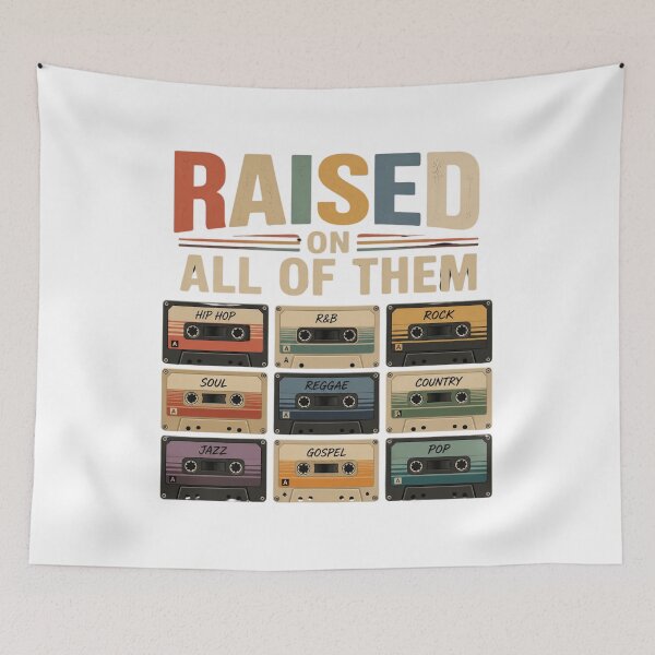 Item preview, Raised On All Of Them Retro Cassette designed and sold by MTDesignLab.