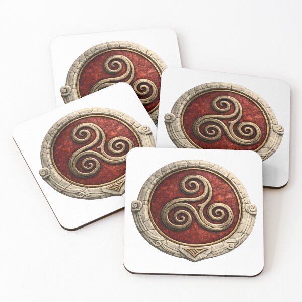Item preview, Celtic Triskele Medallion — Oxblood & Bronze designed and sold by The Painted Fence.